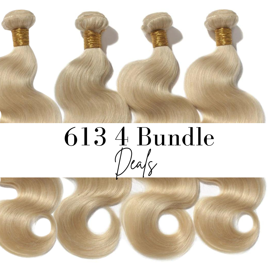 613 blonde human hair extensions