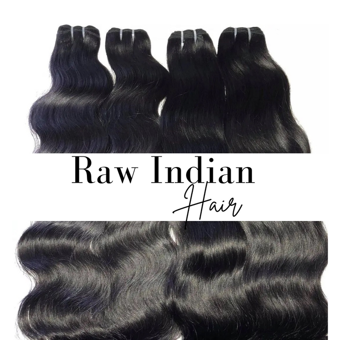 Raw Hair Extensions. Indian Human hair bundles up to 32 inches.