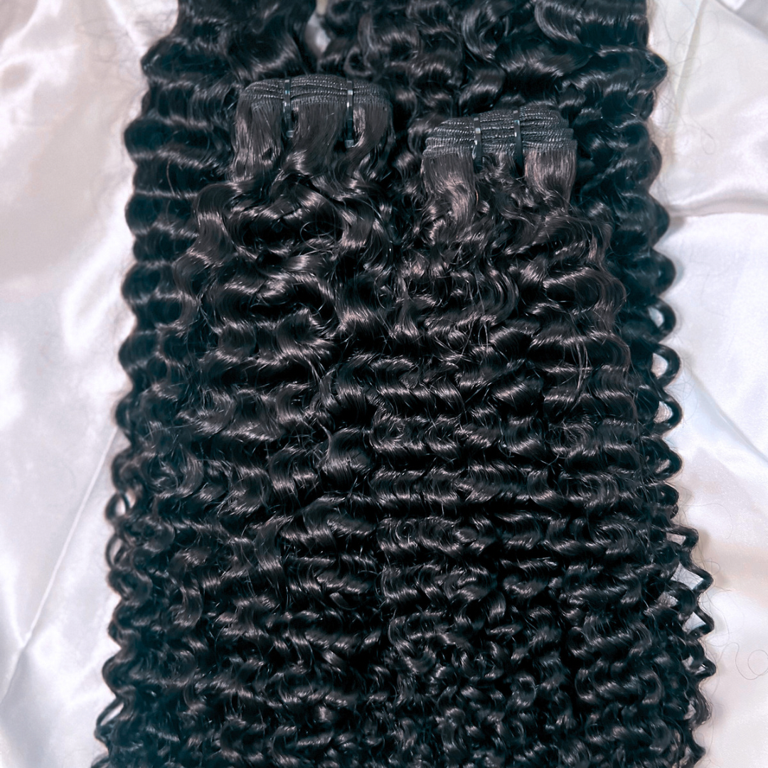 Deep Curl Human Hair Extensions. Curly Hair Bundles